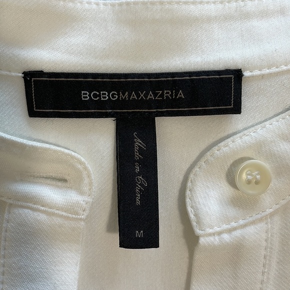 BCBG by MaxAzria Winter White A-line Dress. Rayon/Polyester blend. Size M - Picture 6 of 11